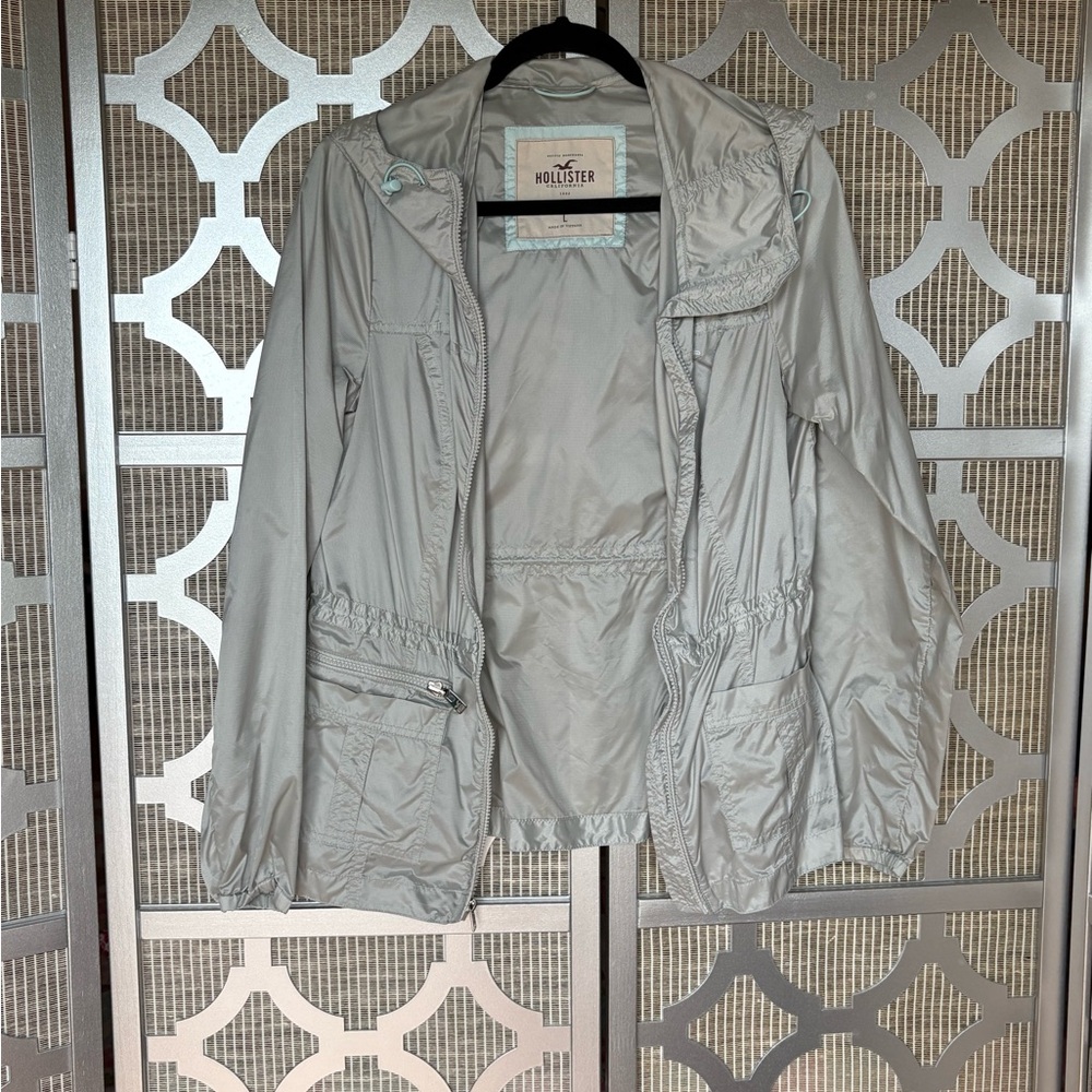 Hollister Gray Utility Jacket Lightweight Casual
